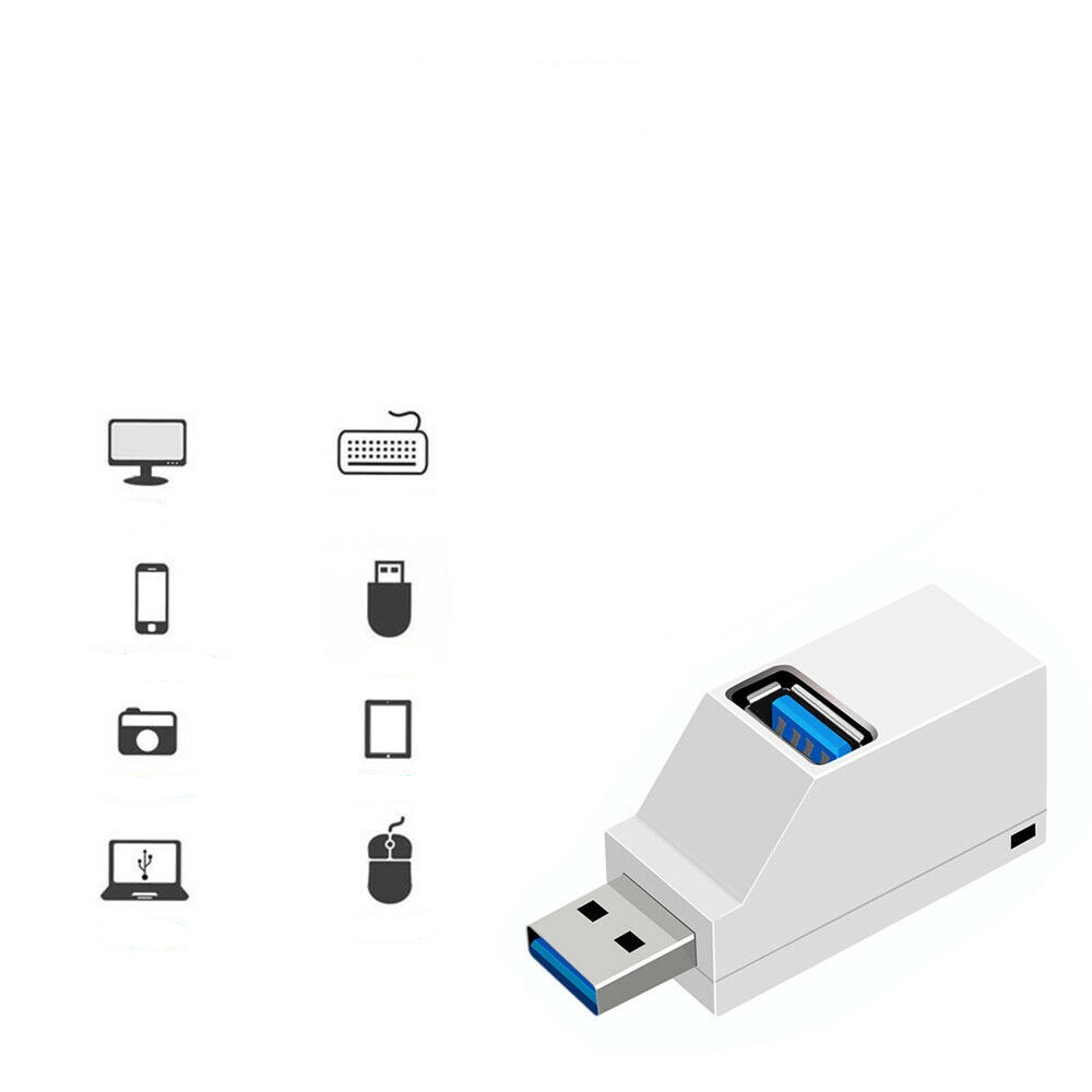USB 3.0 auf 3-fach USB Adapter (5GB/s) - Weiss