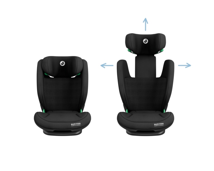RodiFix S Comfort i-Size 3.5 - 12 Y  100 - 150 cm  15 - 36 kg    AirProtect® Sicherheitskissen  |    G-CELL Seitenaufprallschutz  |    Atmungsaktive Komfortstoffe   |    Mehrere Liegepositionen  |