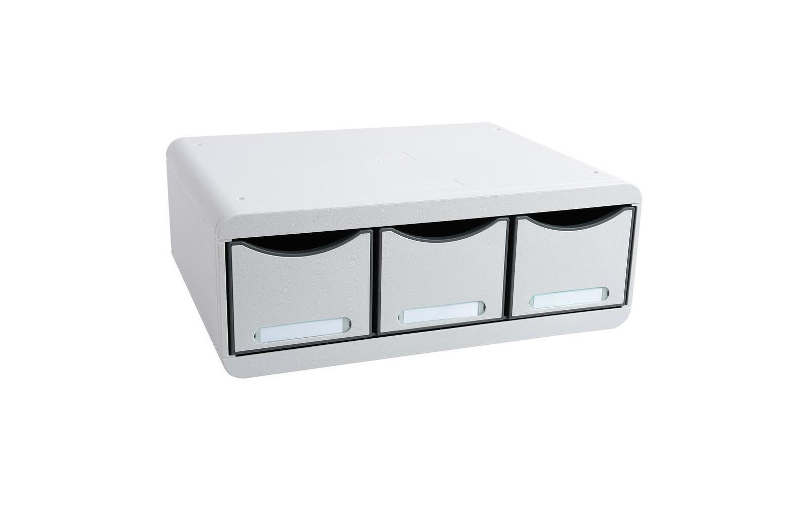 Schubladenbox Toolbox Maxi 3 Schubladen, LichtgrauSchubladenbox