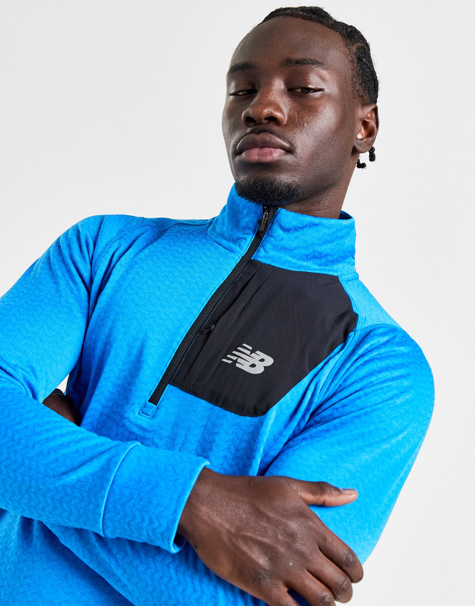 New Balance Haut de survêtement Heatgris 1/2 Zip Homme