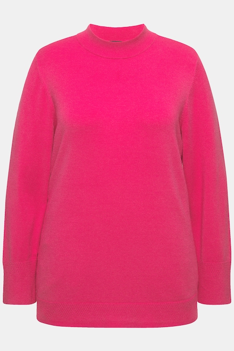 Pullover, Stehkragen, Langarm, Rippbündchen