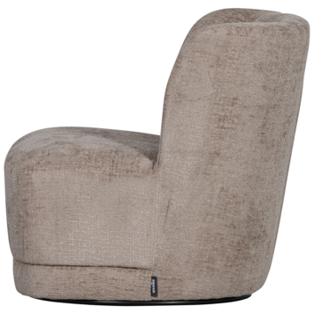 WOOOD fauteuil Atty zand velvet stof draaibaar
