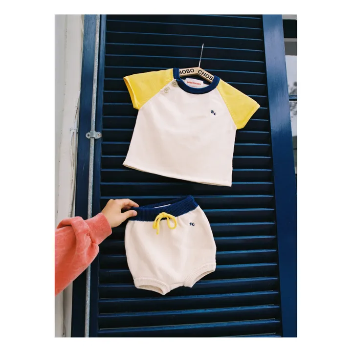 Bobo Choses Pull Maille Bicolore | Ecru