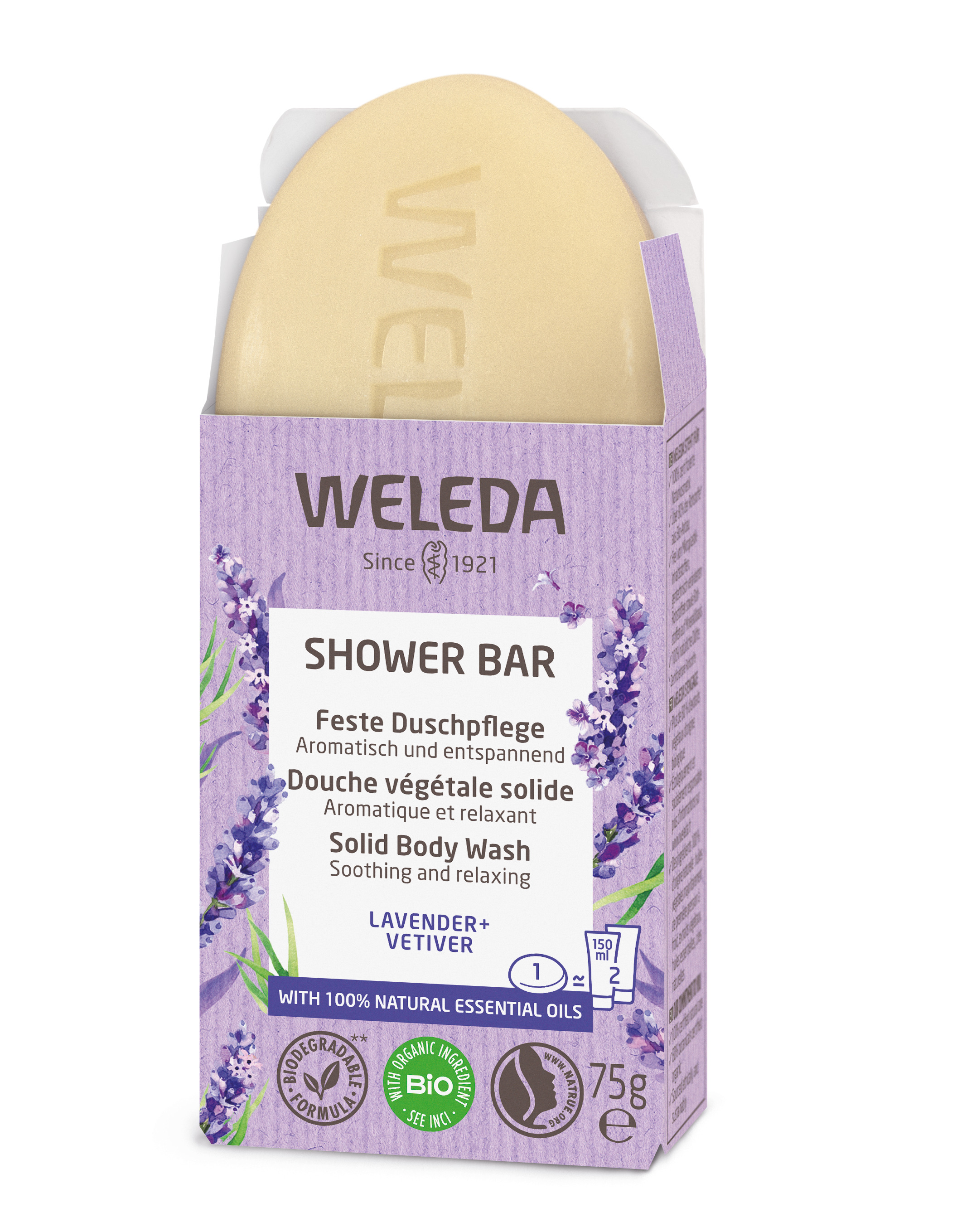 Weleda Feste Duschpflege fest Lavender Vetiver 75 g