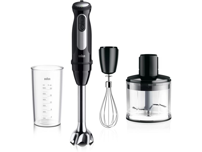 Braun Stabmixer MQ 55236M Pro Schwarz/Silber Kraftvoller Stabmixer
