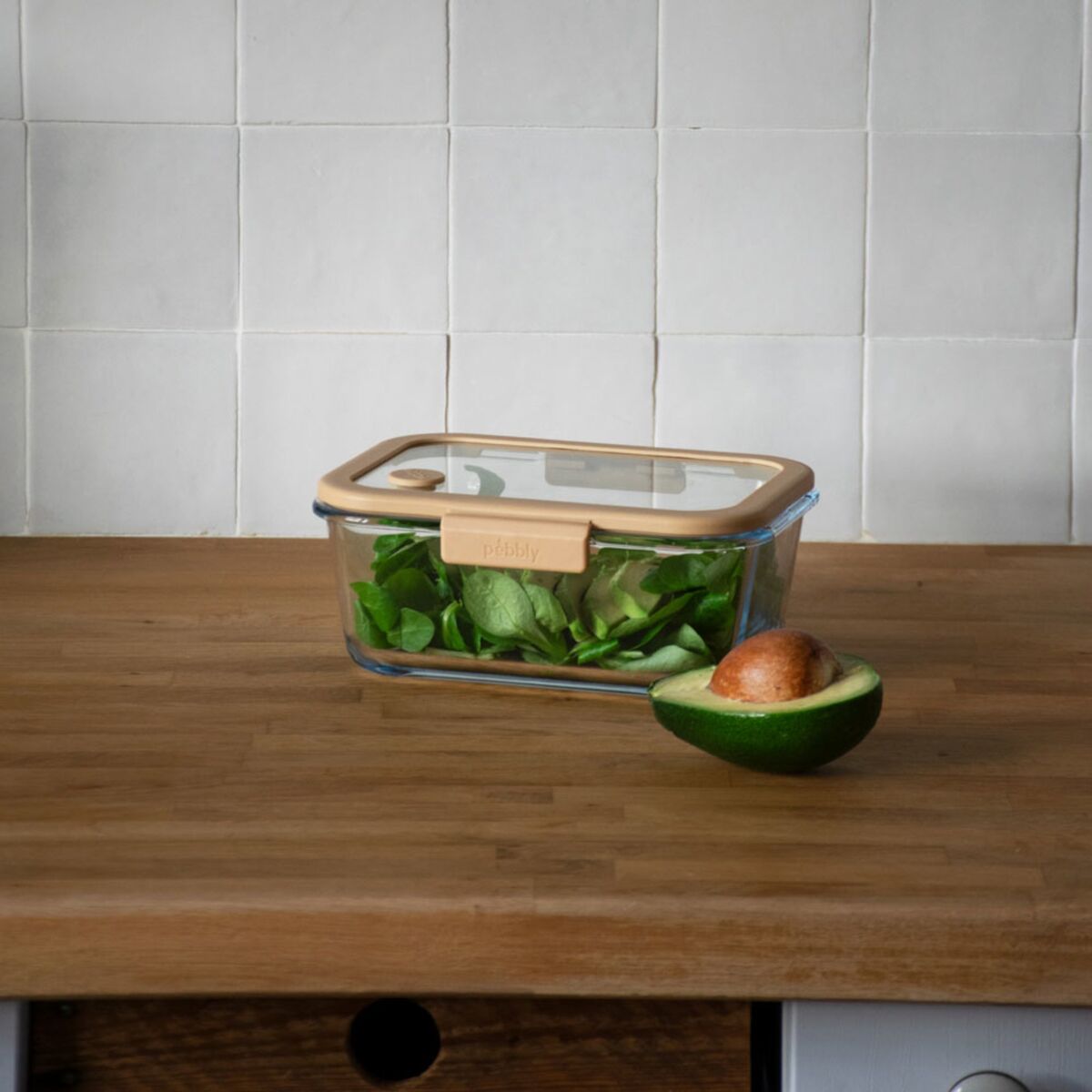 Glasskrukke med vakuumlokk 1200 ml