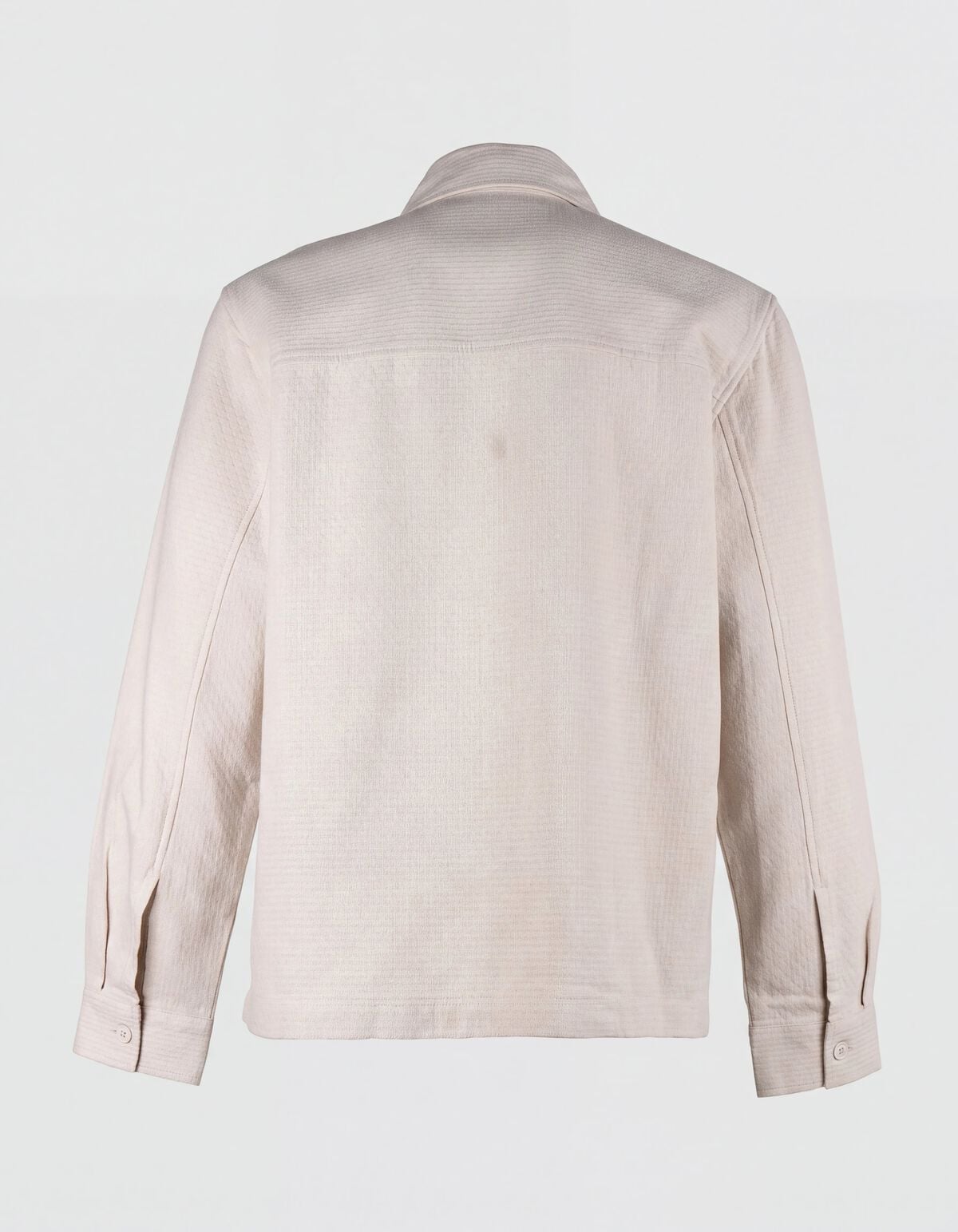Block Jacquard Overshirt Zand