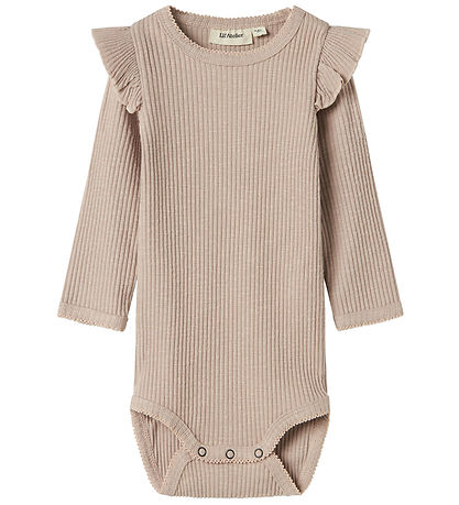 Lil' Atelier Body L/æ - Rib - NbfRaja - Shadow Grau