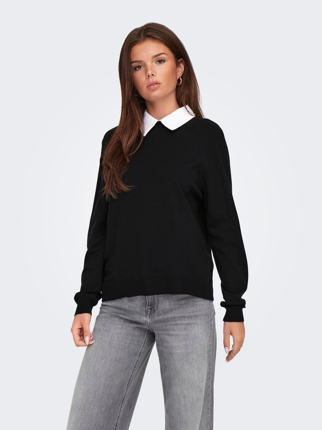 ONLANGIE Strickpullover Black