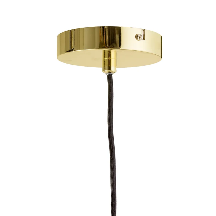 Bloomingville - Blumentopf-Pendelleuchte, rund, Metall/ Gold