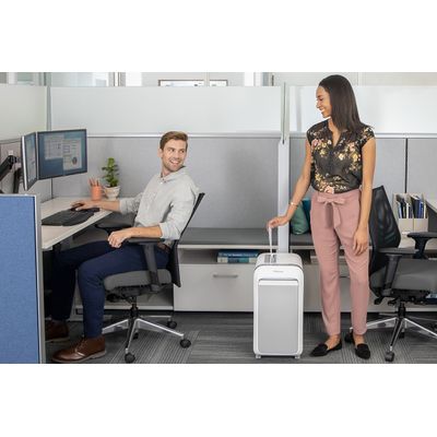 Fellowes Powershred LX221 - destructeur de documents coupe croisée microparticules - 20 feuilles - Corbeille 30 litres - blanc