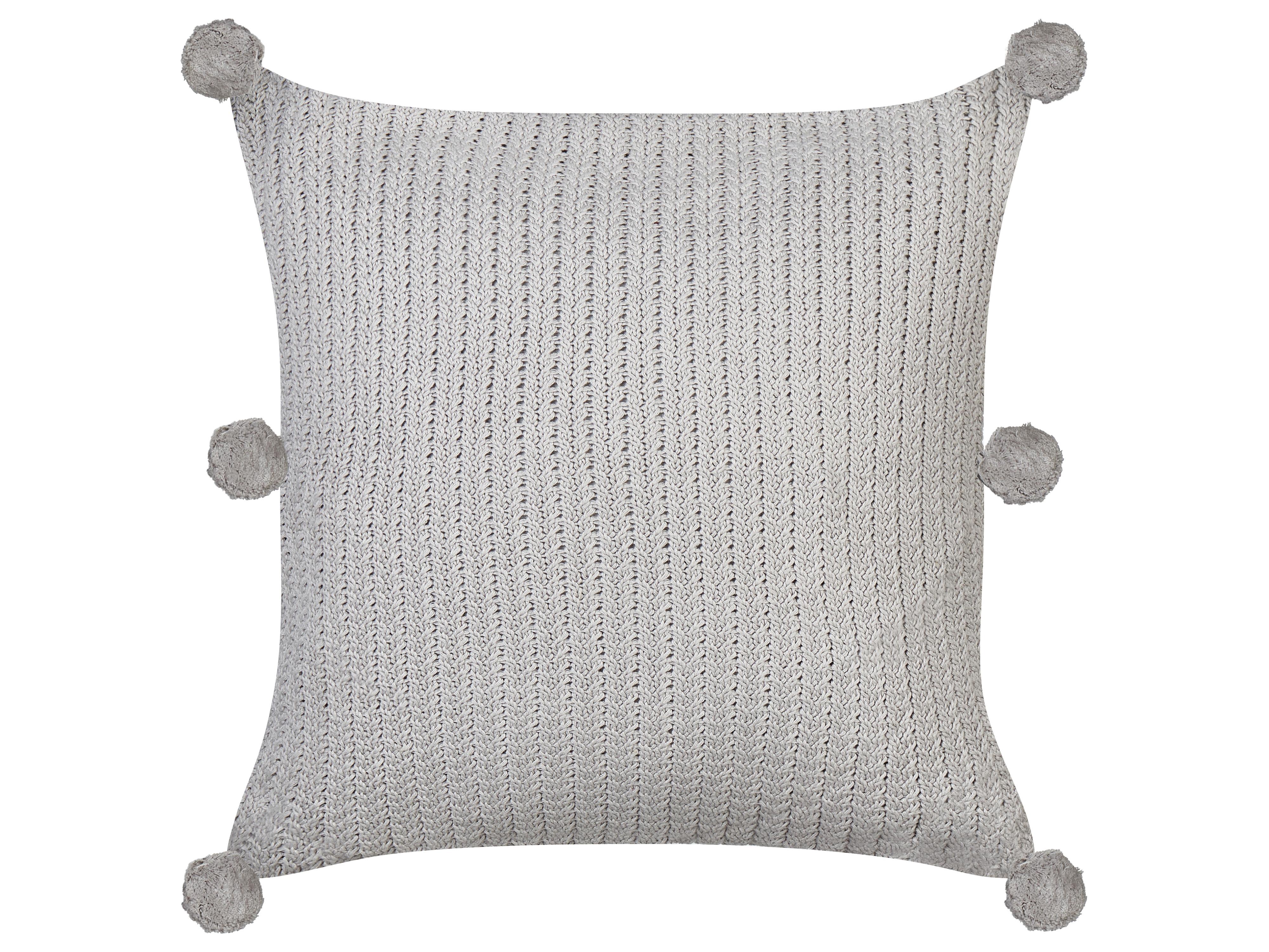 Set van 2 sierkussens OCOTEA Katoen 45 x 45 cm Grijs effen