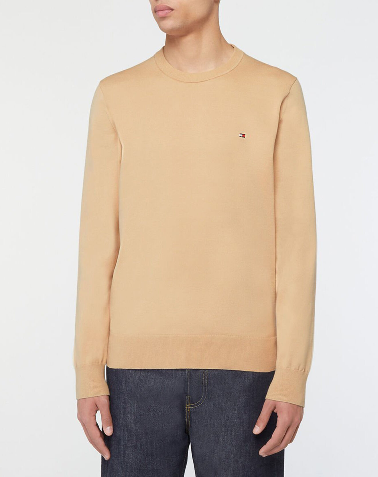 Tommy Hilfiger Pull 1985 col rond beige