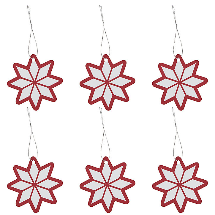 Lot de 6 étiquettes étiquettes cadeaux de Noël avec ficelle étoile rouge