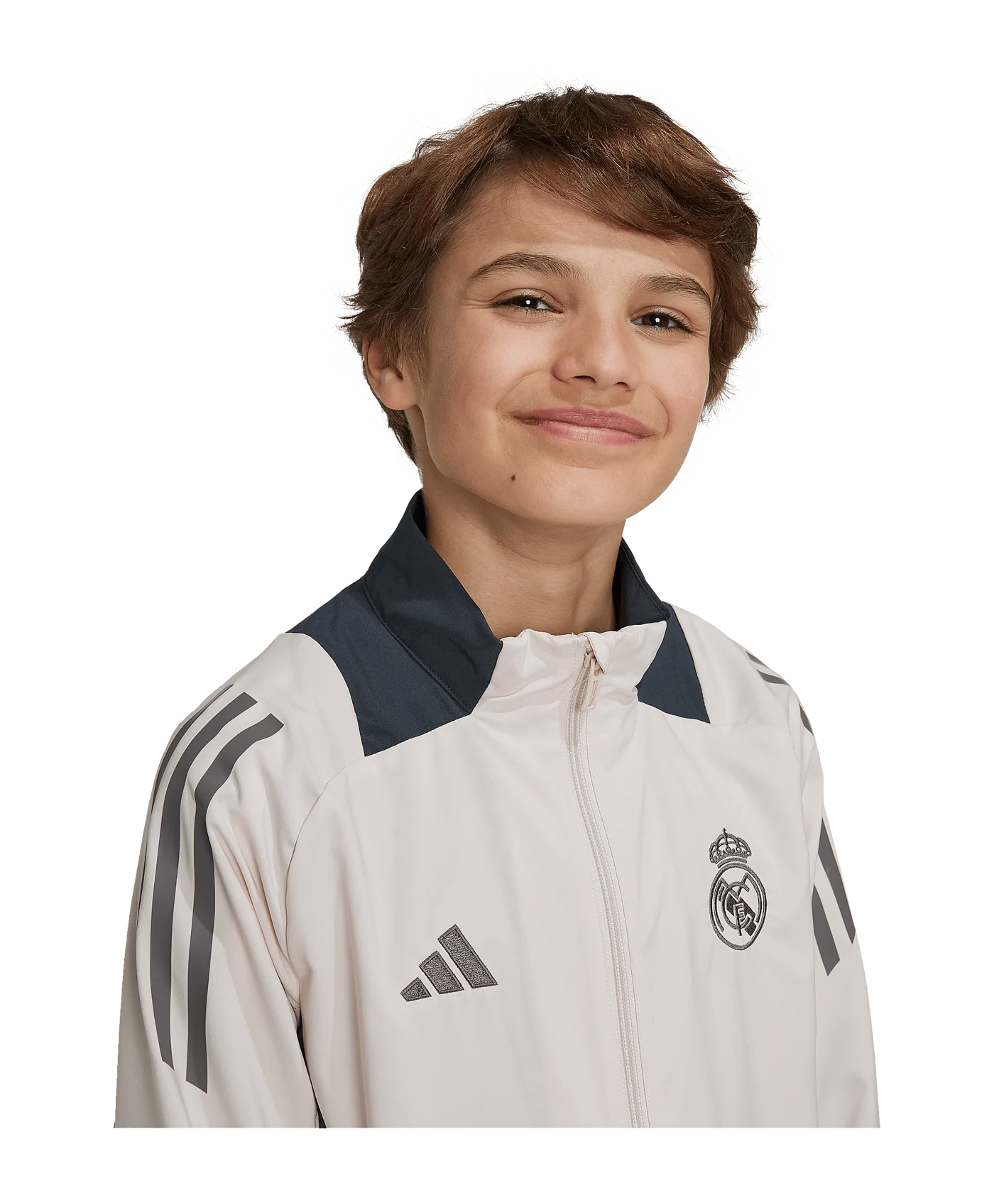 adidas Real Madrid Prematch Jacke Kids Grau