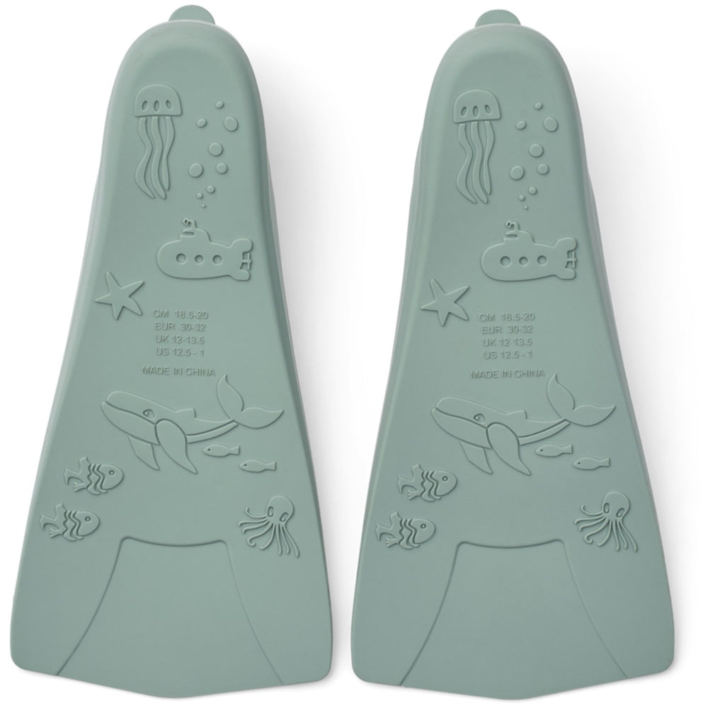 Køb LIEWOOD Sea / Peppermint Gustav Printed Swim Fins