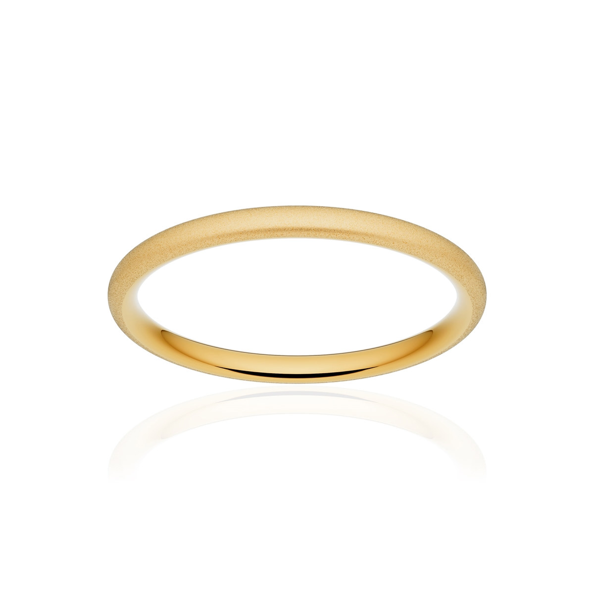 Alliance or 375 jaune sablé ruban confort 2mm