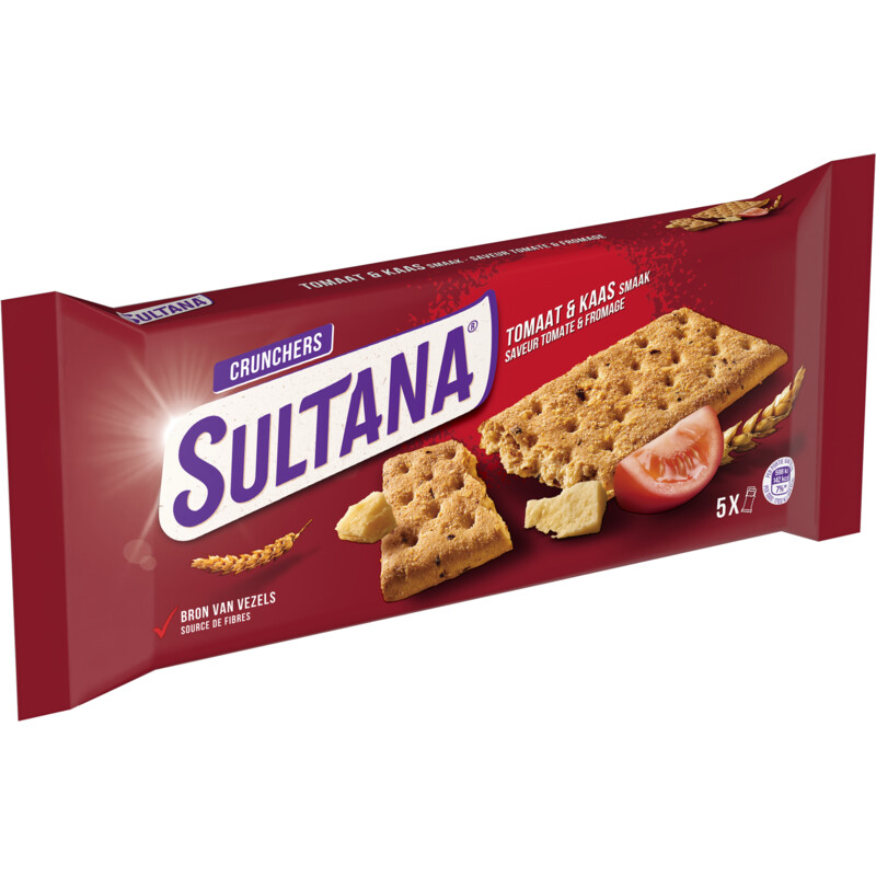Sultana Crunchers tomaat & kaas
