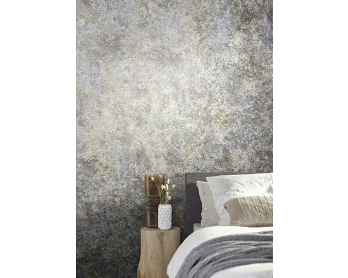 Vliesbehang 85726 Natural Opulence van Felix Diener, steenlook, grijszilver