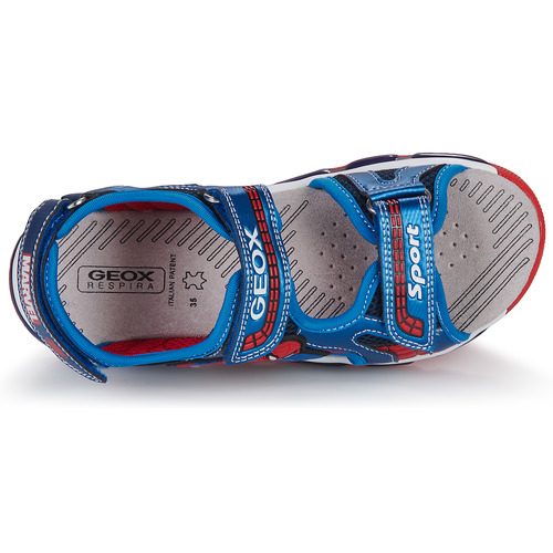Geox - J SANDAL ANDROID BOY - Bleu / Rouge