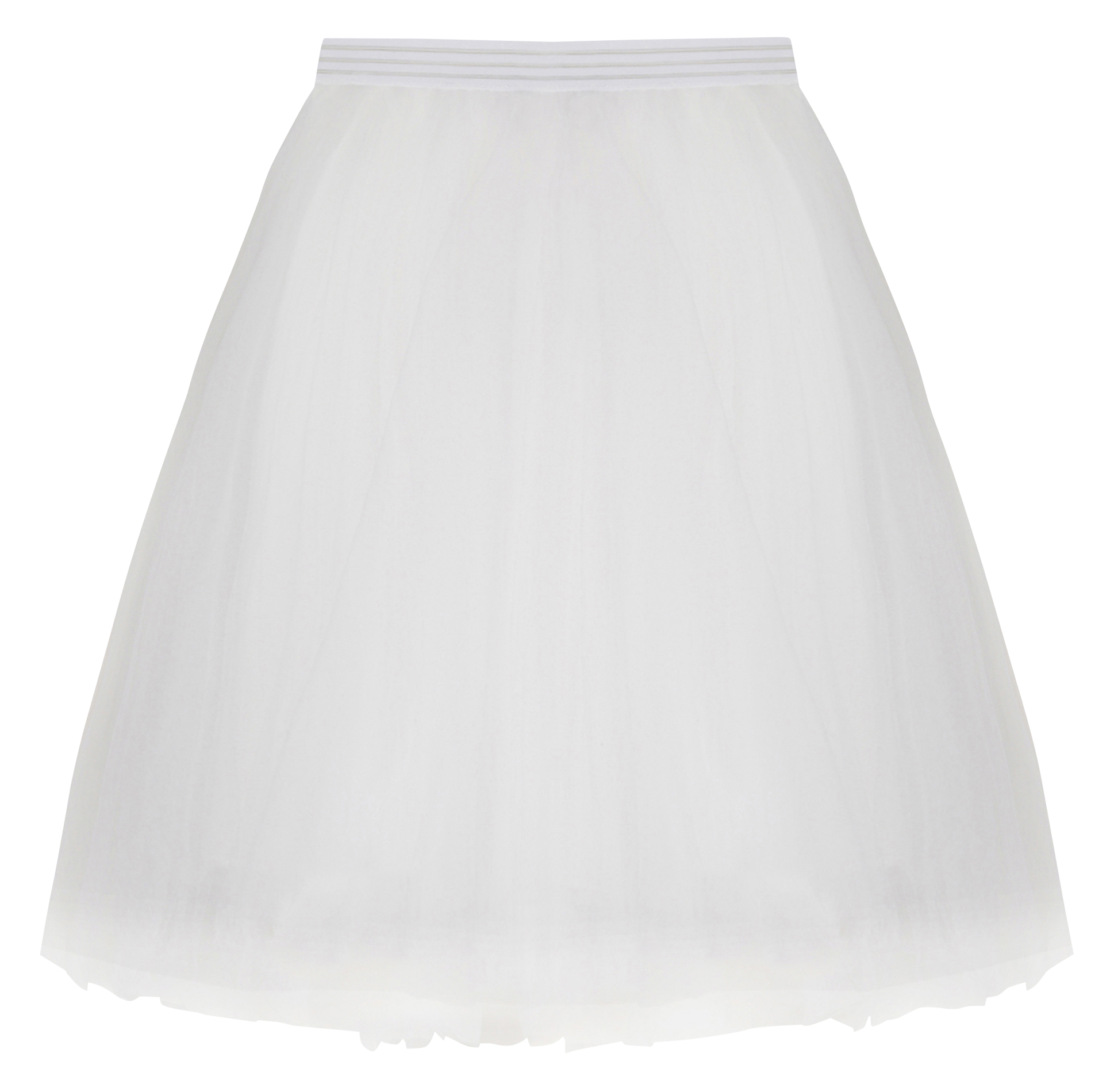Tutu taille haute avec volants de tulle | Blanc
