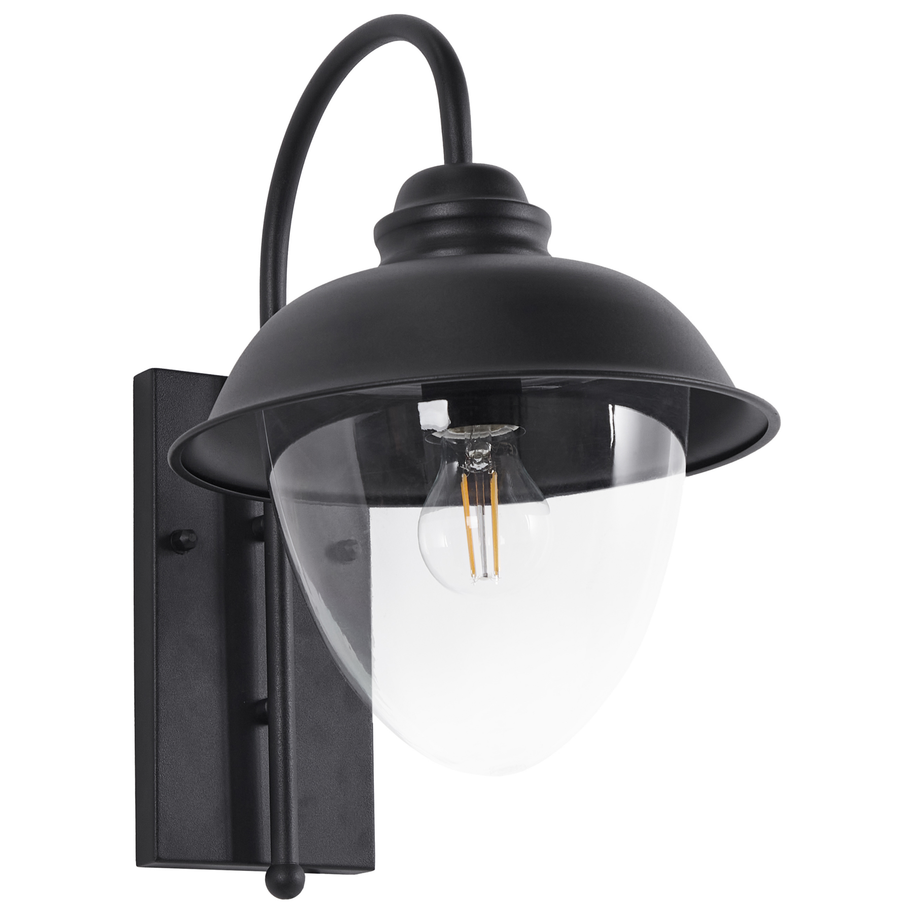 Beliani - BANKA - Tuin wandlamp - Matzwart - Metaal