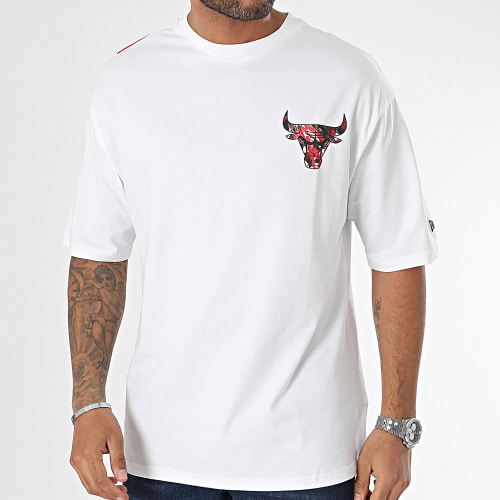 Tee Shirt NBA Large Infill Chicago Bulls 60424478 Blanc