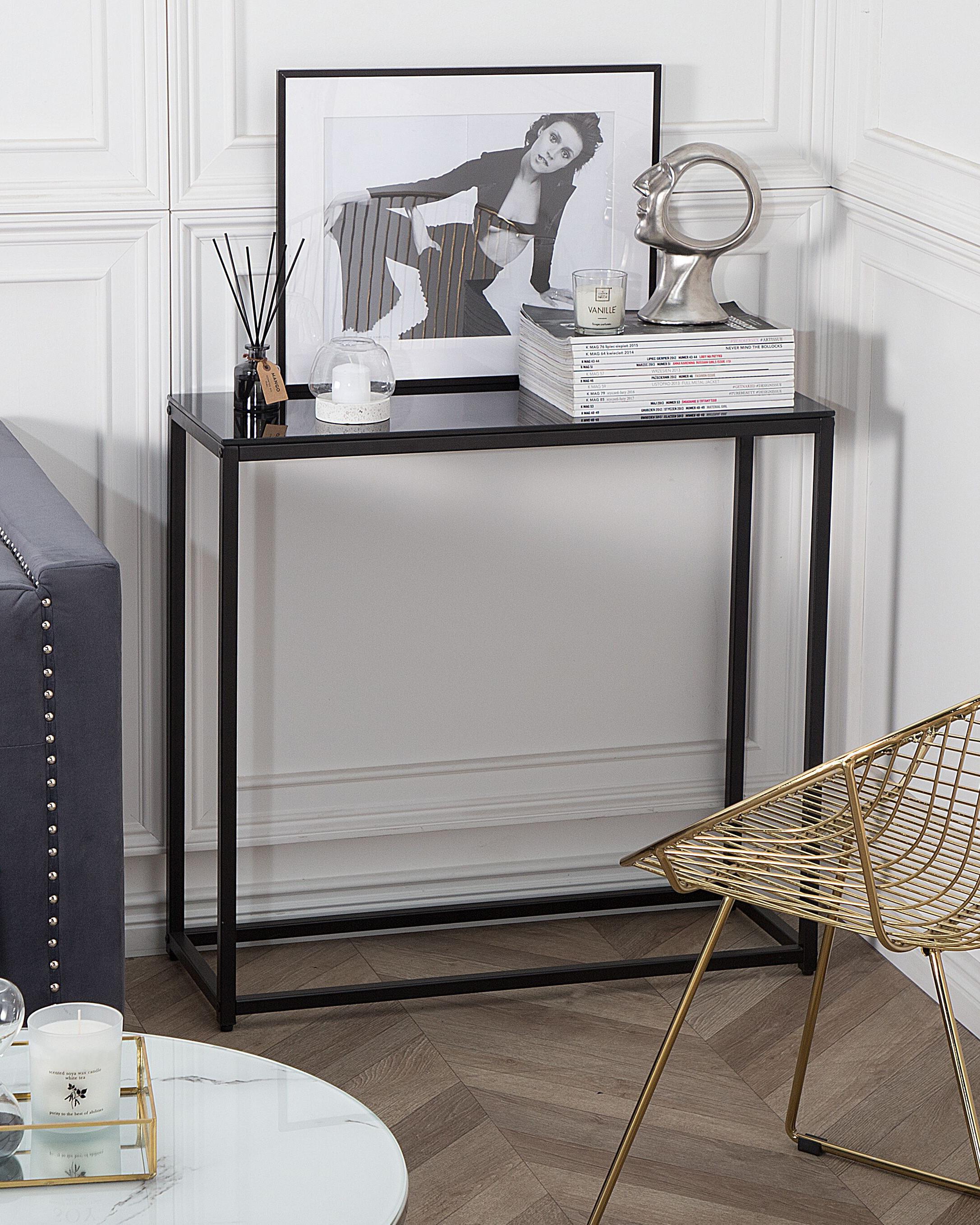 Sidetable DELANO Veiligheidsglas Zwart