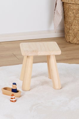 Minitude Nordic Rundt Bord & Firkantede Krakker, Natural