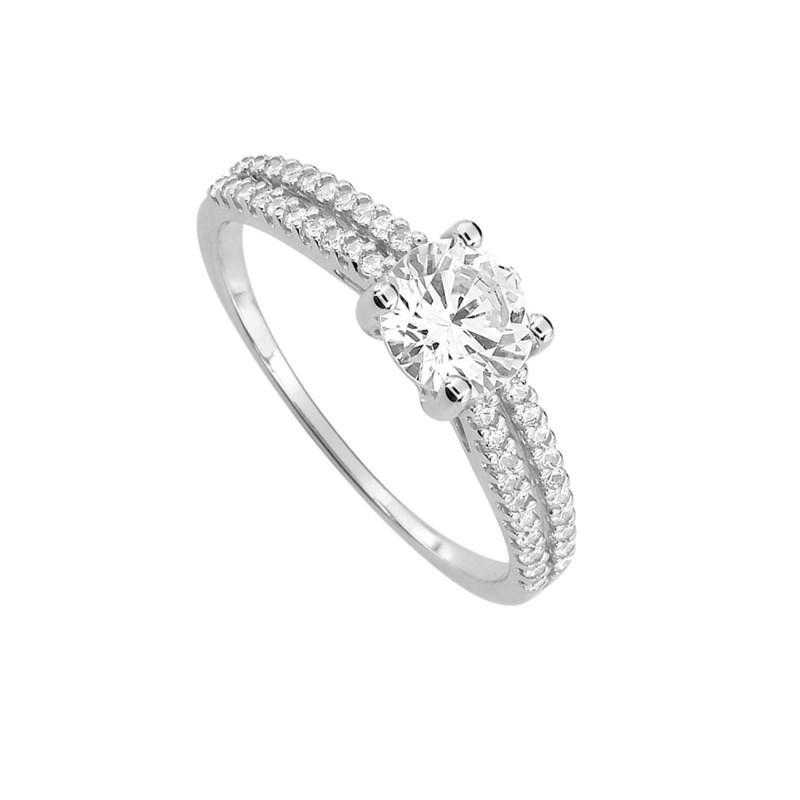 Bague Femme - Oxyde de zirconium - Or 9 Carats