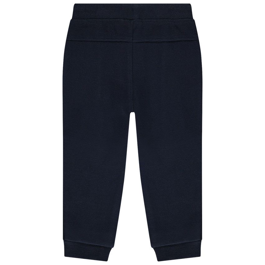 Jogging en molleton fantaisie uni pour bébé garçon - Bleu marine