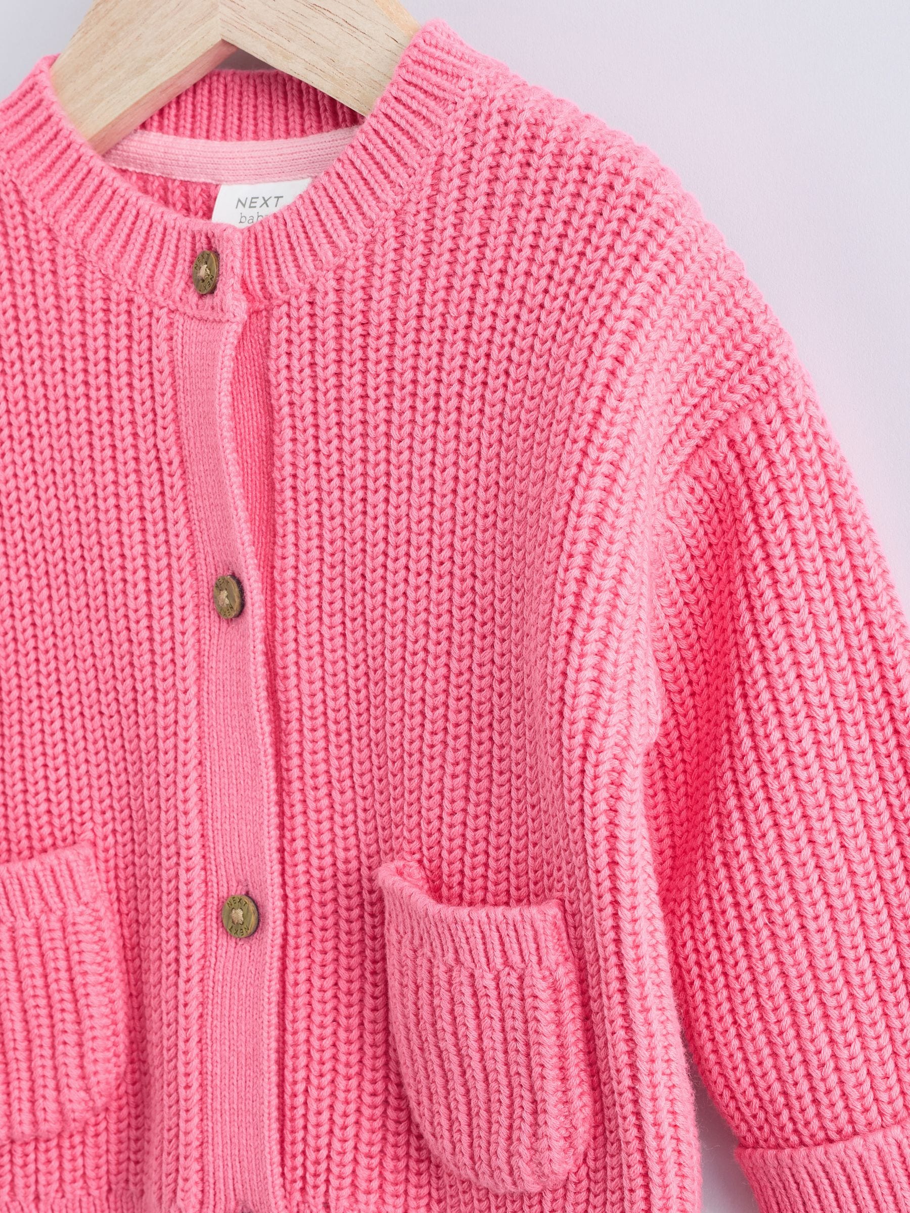 Roze met smiley - Geborduurd vest (0 mnd - 2 jr)