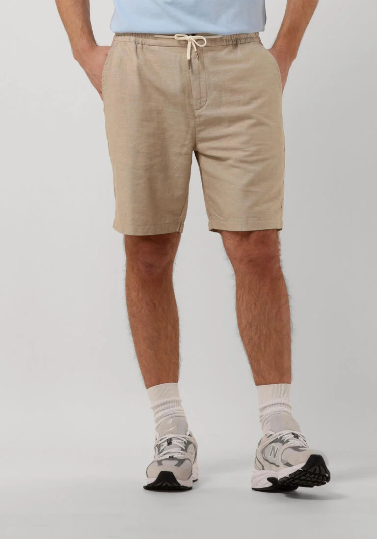 SCOTCH & SODA zand scotch & soda korte broek fave - cotton/linen twill bermuda short