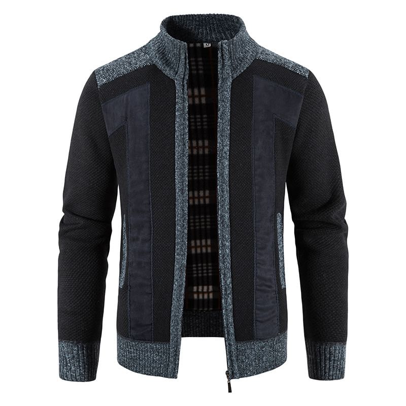 YIKES - Cardigan met opstaande kraag, kleurblok en rits