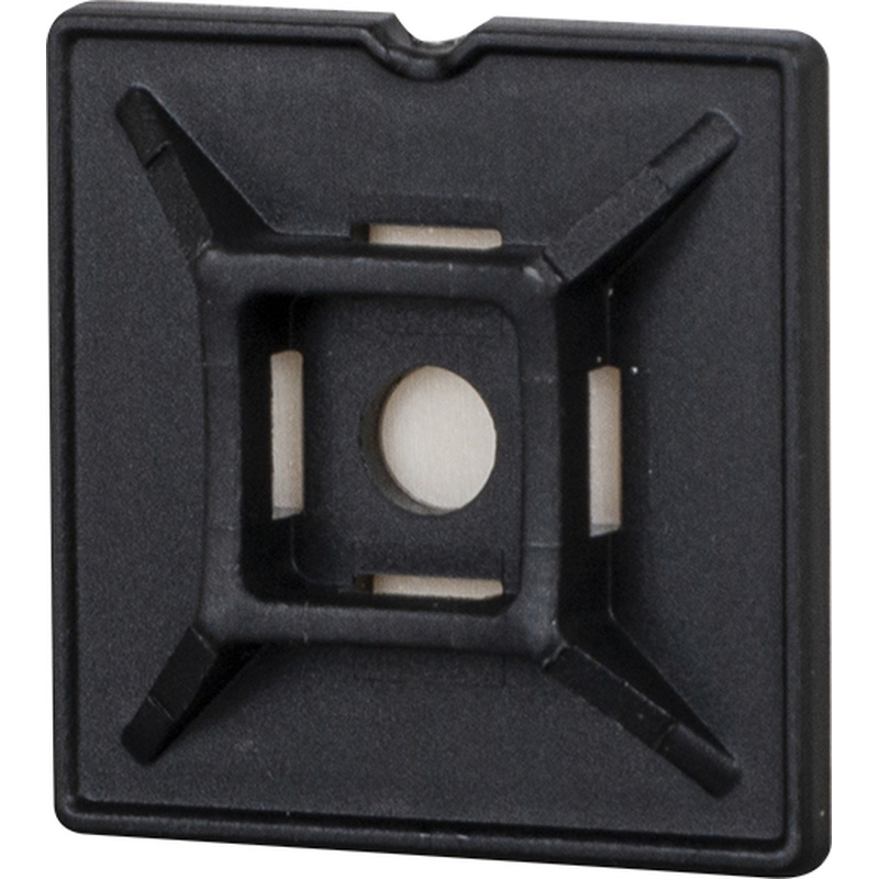 Zelfklevende bevestiging voor kabelbinders 4,8mm zwart