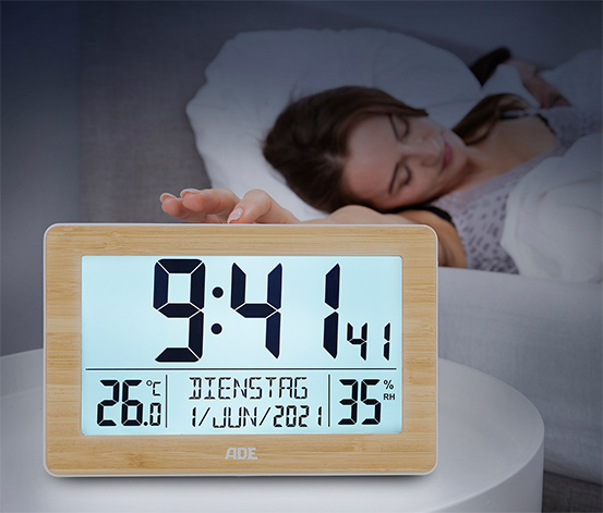 DCF-Funkuhr mit XXL-Ziffern