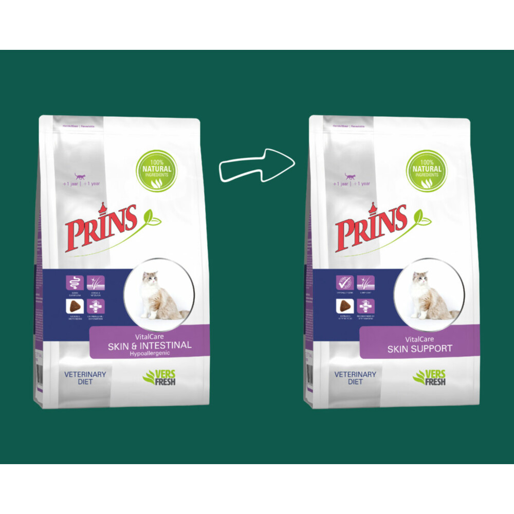 Prins VitalCare Veterinary Diet Skin Support Kattenvoer 5 kg