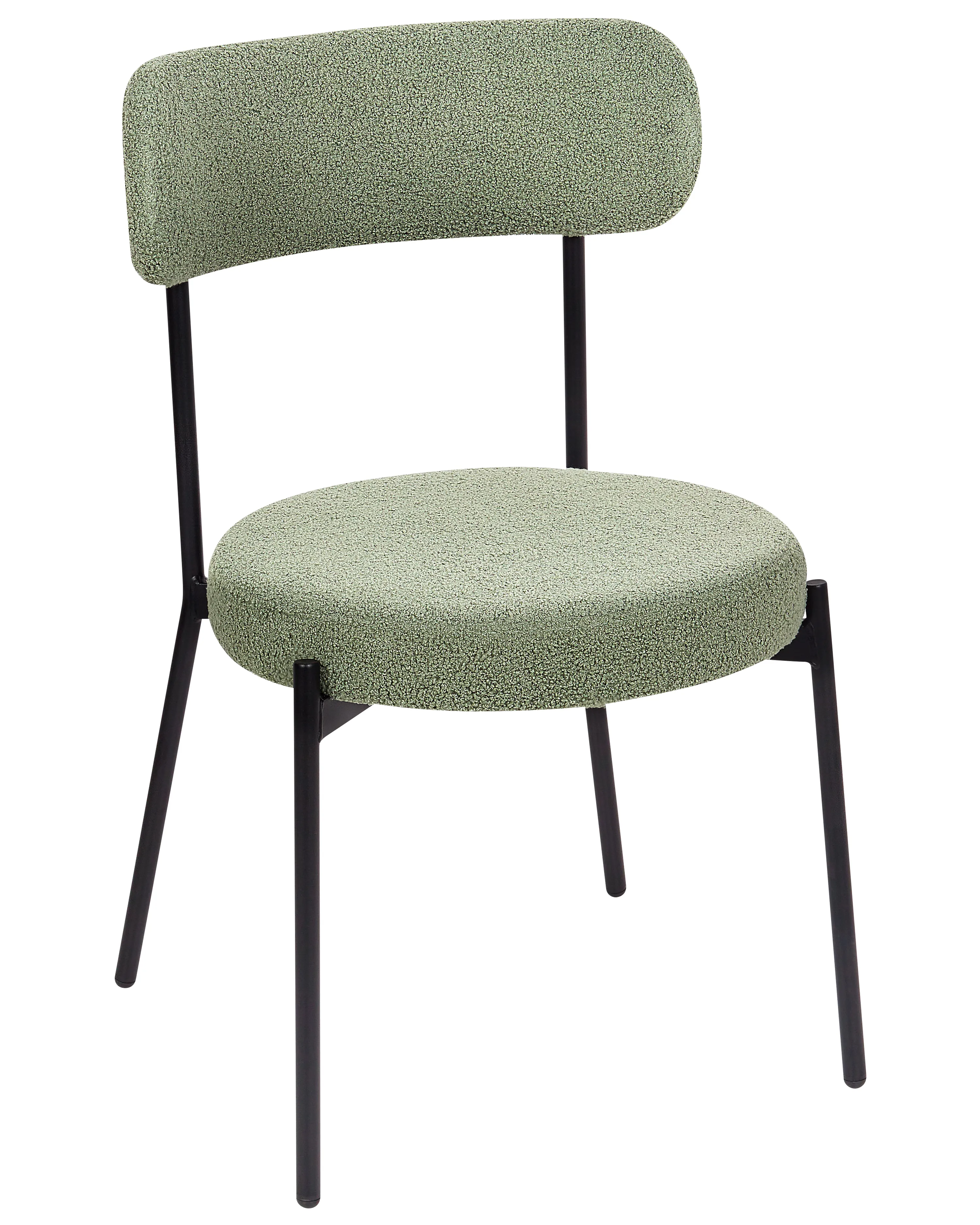 Set van 2 eetkamerstoelen ALLISON Bouclé Lichtgroen