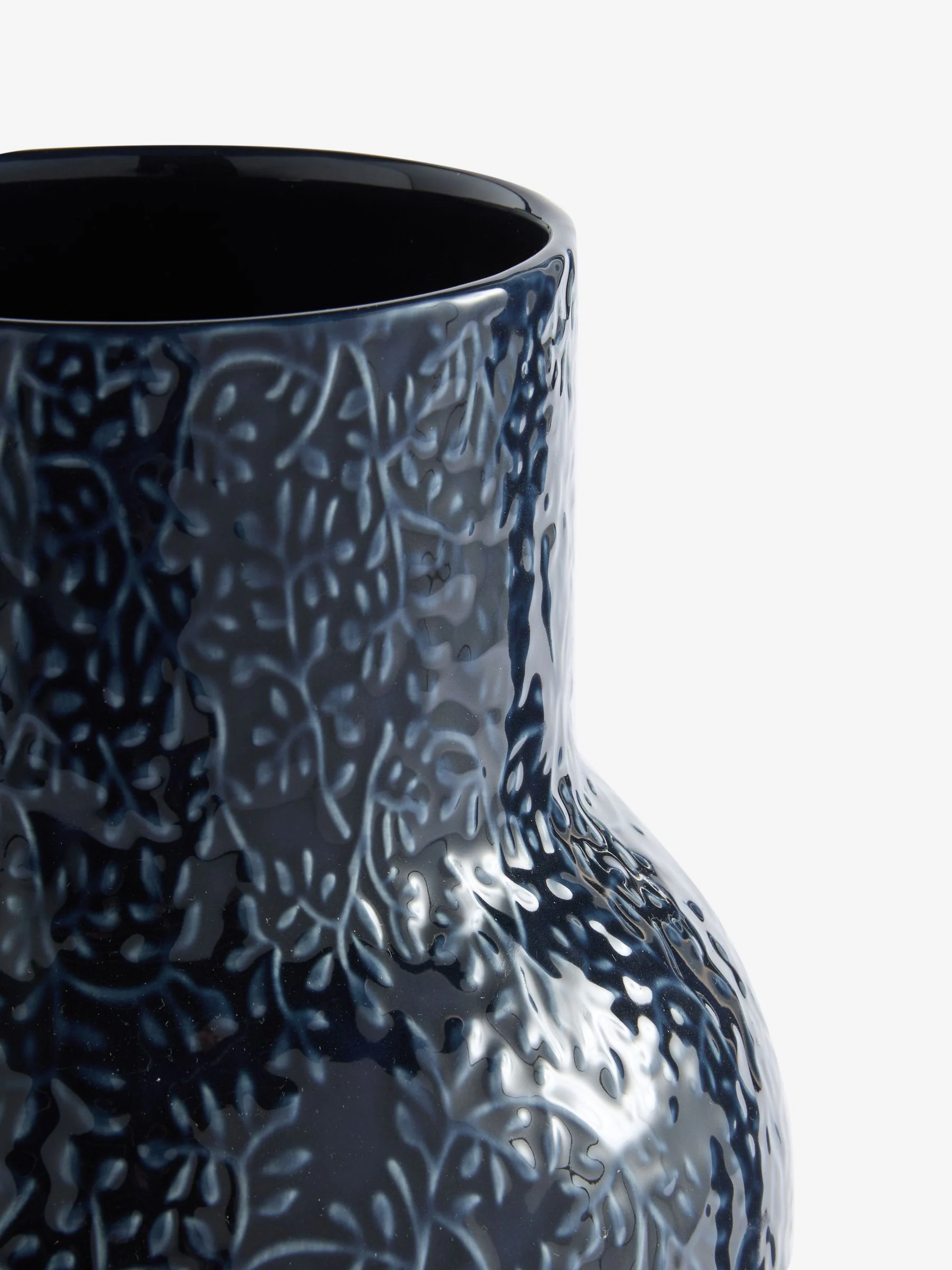 Ceramic Embossed Floral Vase