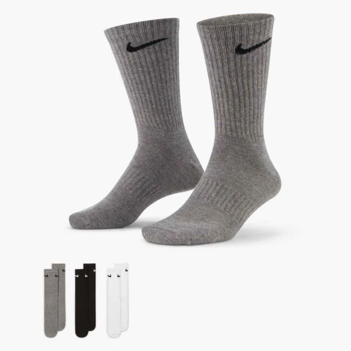 Nike Unisex Strømper Everyday Lightweight Crew Socks 3-Pack Hvid