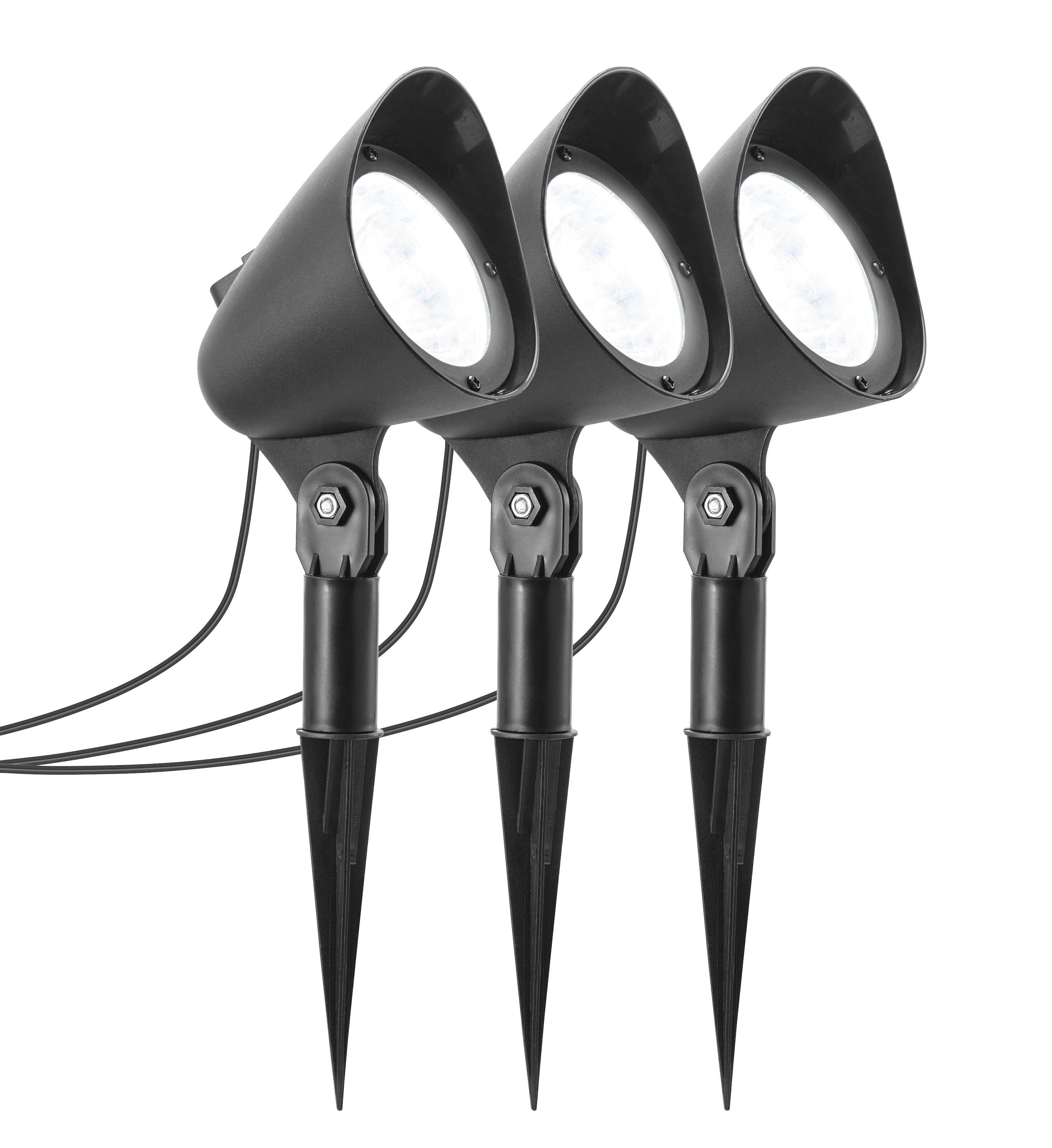 Luxorparts Solcelledrevet nattbelysning 3-pk.