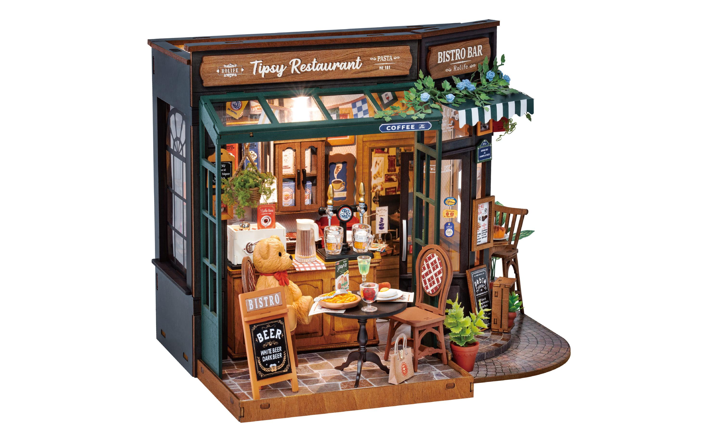 Bausatz Tipsy Restaurant 297-teilig3D-Puzzle aus lasergeschnittenen Holzteilen