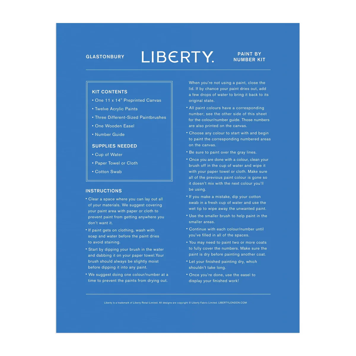 Zik Zak  Liberty Glastonbury Paint by Number DIY-kit