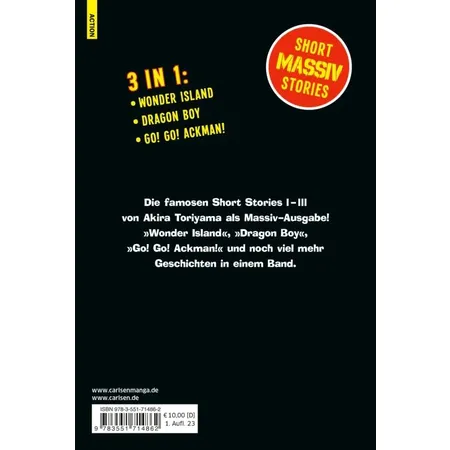 Carlsen Verlag Toriyama Shorts Massiv