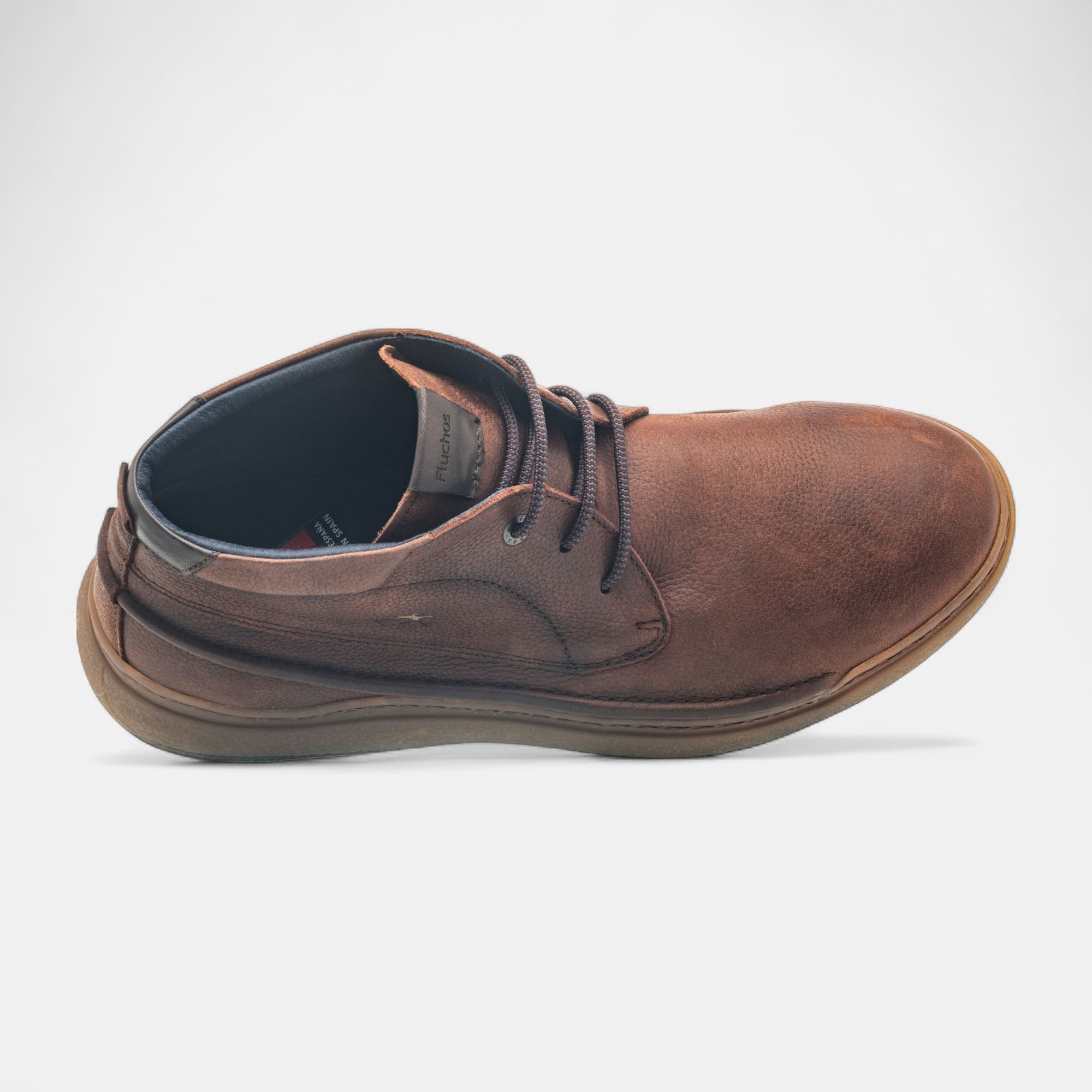 Bottines pieds sensibles Homme en cuir marron