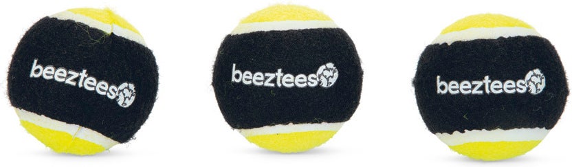 Beeztees hondenspeelgoed Fetch sponsbal zwart D 6,3 cm 3 stuks