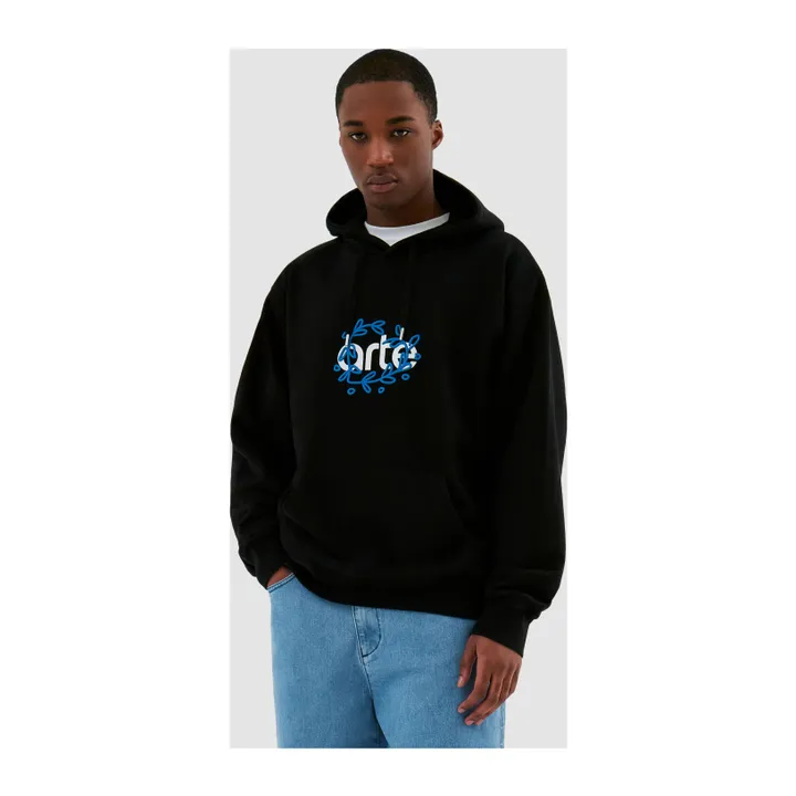 Arte Antwerp Hoodie Arte Logo Leaves | Noir