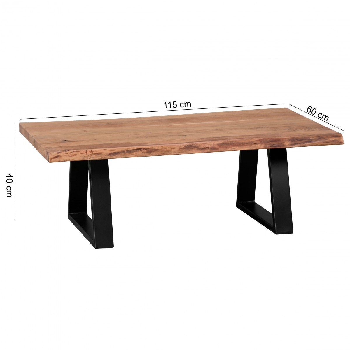 Couchtisch - Akazie massiv - 115 cm