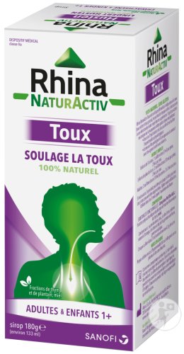 Rhina NaturActiv Toux Adultes Et Enfants 1+ Ans Sirop 180g