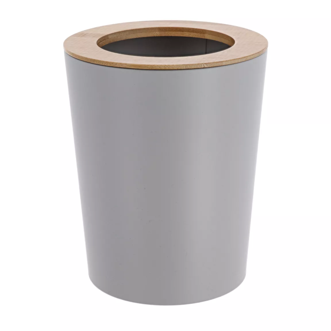 Poubelle salle de bain 5L Purebamboo Gris clair